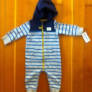 Carters baby boy 6months thick cold weather romper NWT